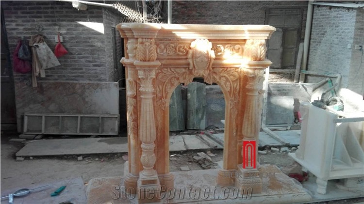 Modern Marble Fireplace Frame in Beautiful Picture, White Marble Fireplace