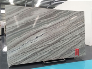 Polished  Blue Marble Slab, Blue and Brown Vein Palissandro Bluette from China