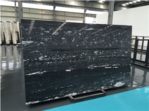 Silver Gragon Marble Slab, Chinese Black Marble Slab with White Vein