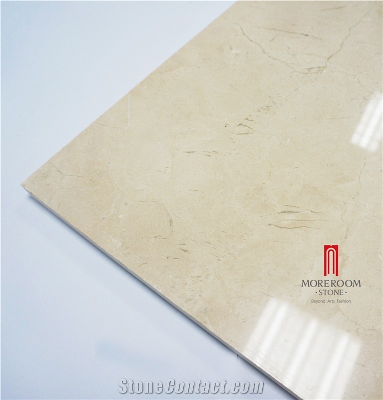 Spain Crema Marfil Natural Marble 36 X36 Polished Laminated Marble Tiles Flooring