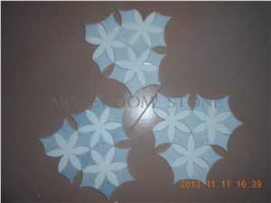 White Marble Mosaic Flower Marble Mosaic Tile
