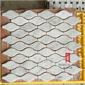 White Marble Mosaic Stone Mosaic Tile Mosaic Pattern for Bathroom Flooring