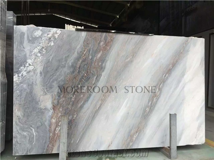 White Marble with Gold Vein Marble Slabs
