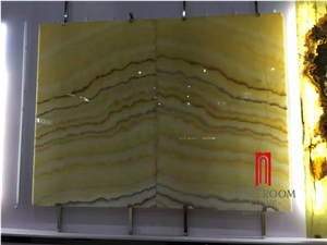 Yellow Onyx Interior Tv Background Decorative Wall Panel