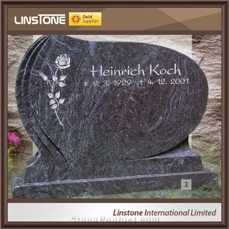 Bahama Blue Granite Headstone from China Manufacture