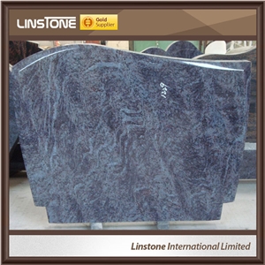 Bahama Blue Granite Headstone from China Manufacture