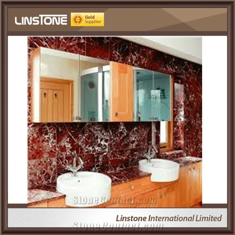 Cheap Red Rose Levanto Marble Sinks & Basins