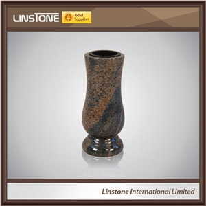 Hand Vase Crafts Granite Vase for Gravestone