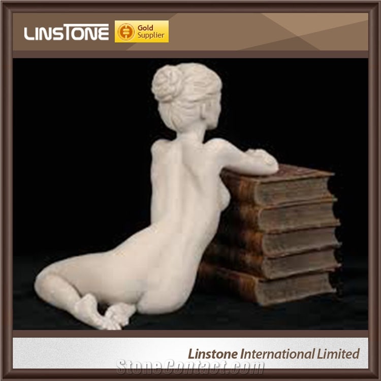 Hot Sell Little Cute Shy Naked Girl Garden Statue