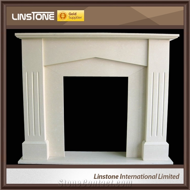 Westen Style Durable Indoor Used Marble Fireplace Mantel From