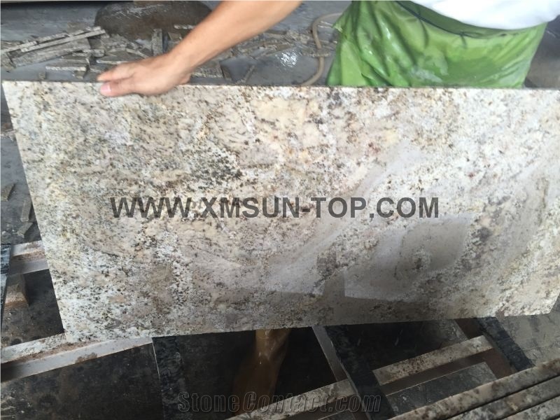 Chinese Imperial Gold Granite/ Granite Big Slabs & Tiles & Gangsaw Slabs & Strips(Small Slabs) & Customized/ Quarry Owner