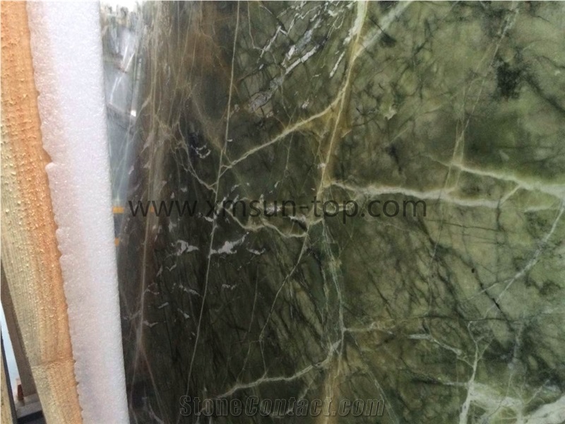 Verde Ming Marble Slabs & Tiles, China White Marble/Big Slabs & Tiles & Gangsaw Slabs & Strips(Small Slabs) & Customized