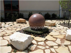 Beige Granite Stone Paving, Paving Tiles,Landscaping Tiles, Cube Stone, Pavers