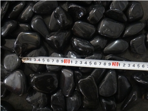 Black Super Quality Low Price Pebble Stone Garden,Paving Landscaping