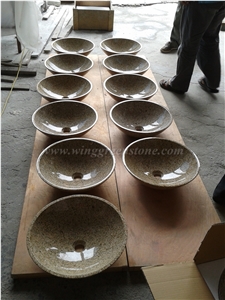 China Cheap Granite Wash Bowls, Round or Oval or Other Shape Sinks, Winggreen Stone