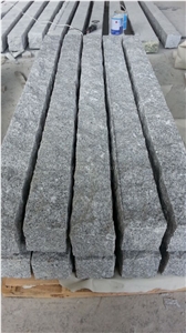 China Dark Grey Post Pillar Natural Surface With/Without Hole, China Granite Palisade, Winggreen Stone