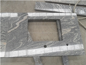 China Juparana Grey Granite Bath Tops, Multicolor Grain Granite Bathroom Countertops, Custom Vanity Tops, Bathroom Vanity Tops, Xiamen Winggreen Manufacturer