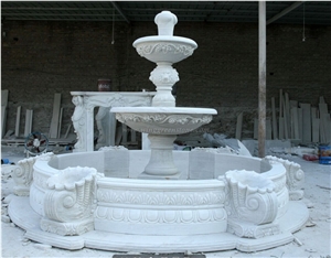 Classical Outdoor Large Stone Marble Water Fountain