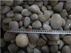 High Polished White River Stone, Natural White Pebbles, Top Polished White Pebble Walkway, Xiamen Winggreen Manufacturer