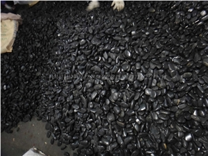 Hot Sale Black Pebbles/Black River Pebbles/ Black Polished & High Polished Pebbles for Pebble Walkway, Winggreen Stone