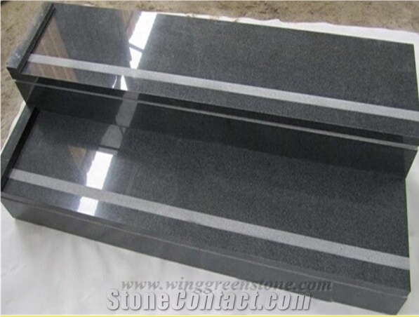 Popular G654 Polished Granite Tile, Bull Nose Stair Tiles