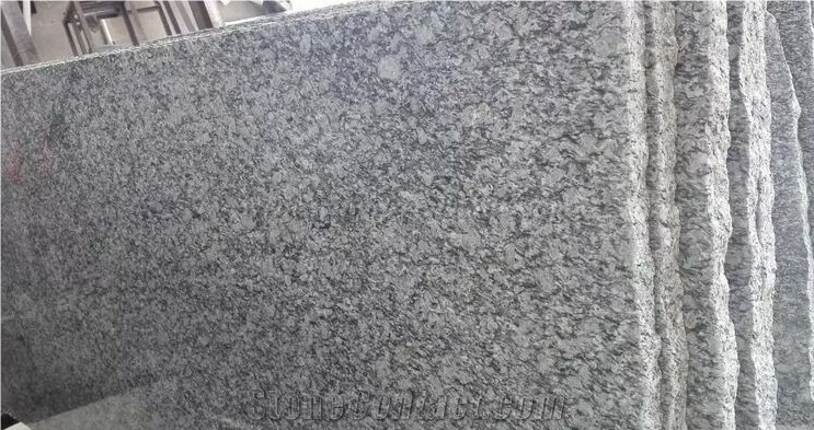 Spray White Granite Slabs & Tiles, Semi-Product Granite, Light Grey Slab, China Light Gery Granite, Wave White Granite, Spray White Slab