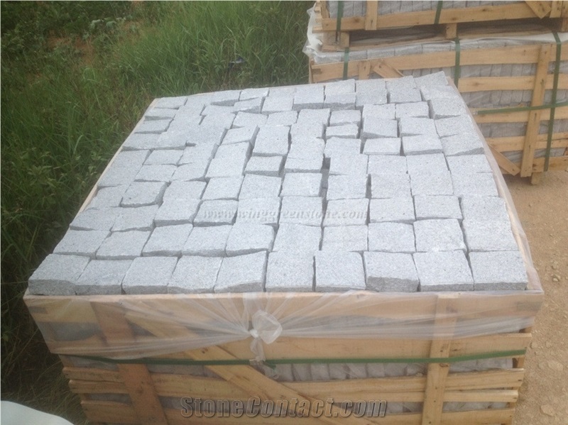 Xiamen Grey Granite Paving Stone Cube and Outdoor Mesh Stone
