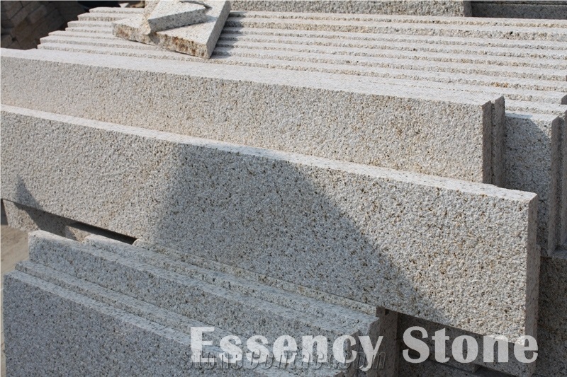 Bush Hammered G682 Rustic Yellow Granite  Paving Slabs and 