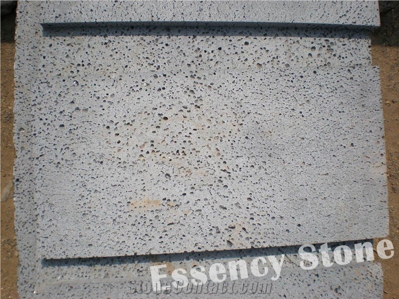 China Black Lava Stone Tiles Machine Cut,Volcanic Rocky Stone Tiles
