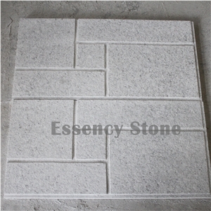 China G603 Light Grey Granite Flamed Surface Wall Tile with Grooves Channel