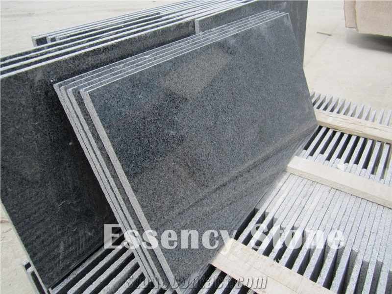 China G654 Nero Impala Black Granite Tile Polished ,Padang Dark Grey Granite Tiles
