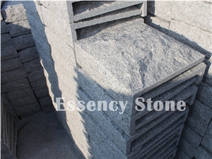 China Light Grey Color Granite Mushroom Corner Stone,G640 Bianco Sardo White and Black Flower Granite Building Stone