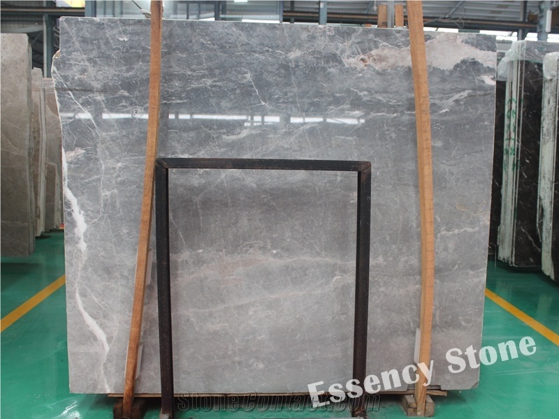 China Silver Sable/Silver Ermin/Silver Mink Grey Marble Slabs Polished