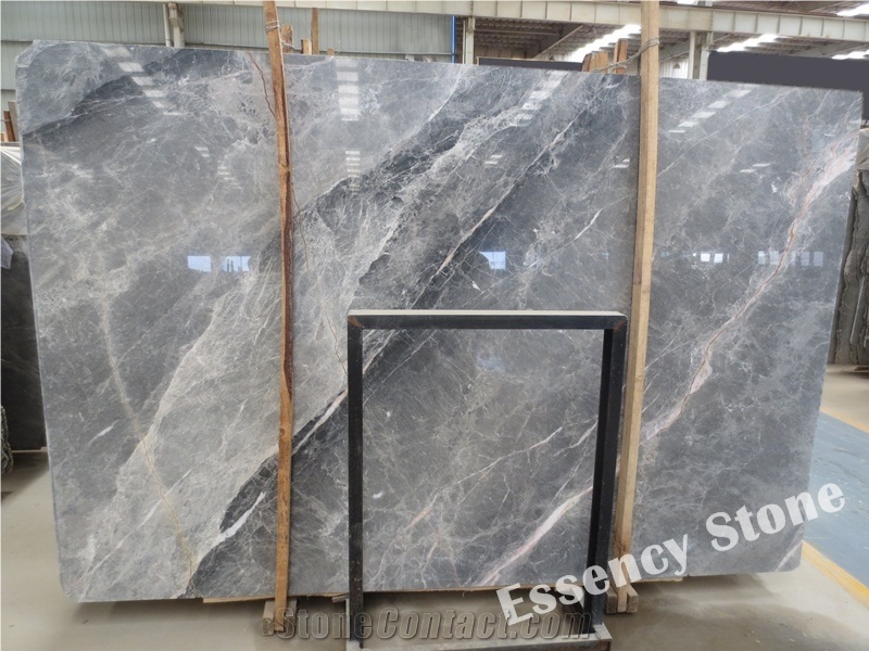 China Silver Sable/Silver Ermin/Silver Mink Grey Marble Slabs Polished
