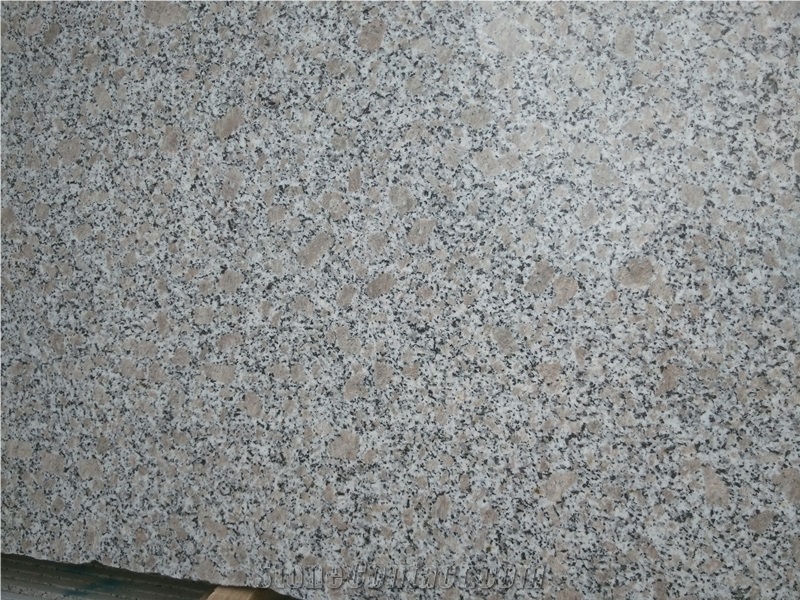 China Zhaoyuan Polished G383 Pearl Flower Granite Slab,Grey Granite with Pink Flower Granite Tile,Jade White Granite