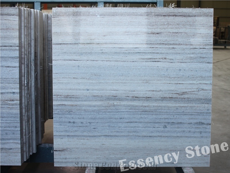 Crystal Wooden Grain Marble Wall Tile & Slabs,Crystal White Wood Marble with Brown and Blue Veins