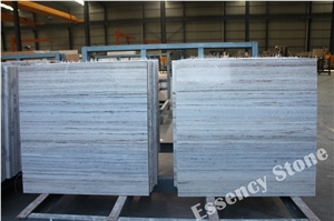 Crystal Wooden Grain Marble Wall Tile & Slabs,Crystal White Wood Marble with Brown and Blue Veins