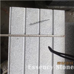 Flamed Granite Wall Tile with Grooves Channel China G654 Padang Dark Grey Granite Material