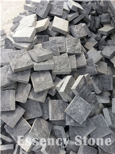 G684 Black Basalt Granite Paving Stone Surface Natural Split Other Sides Sawn Cut