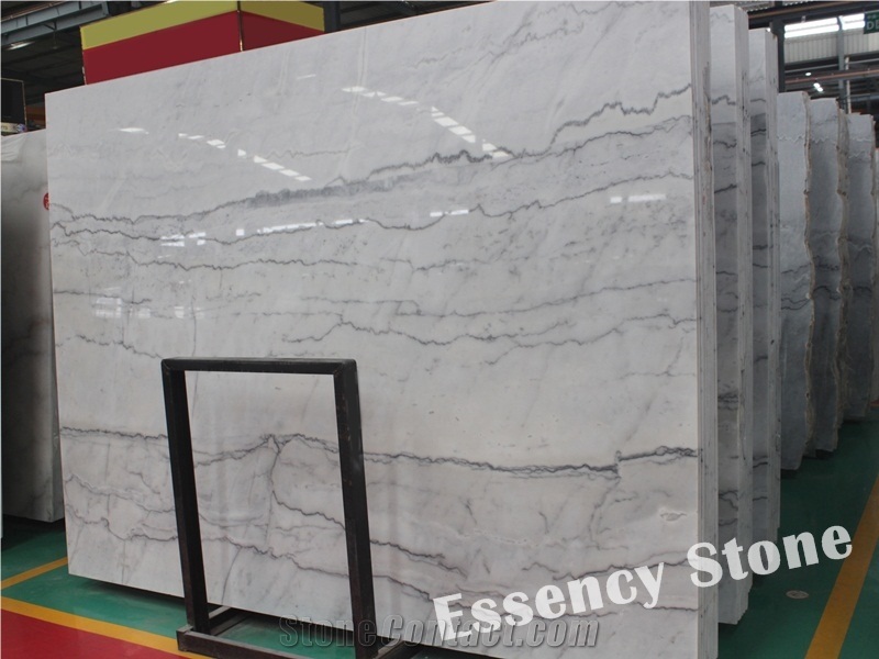 Greyish Light White Marble Slabs,China White Marble with Grey Veins