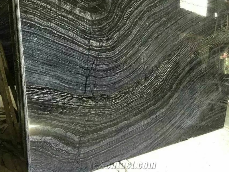 Kenya Black Marble,Ancient Wood Marble,Wooden Black Marble,Silver Wave, Polished China Black Tiles & Slabs for Walling and Flooring