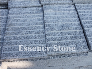 Natural Split Surface with Groove Channel Granite Wall Tile, China Light Grey Granite G640 Building Stone