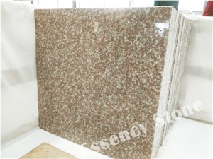 Polished G687 Peach Red Granite Exterior Wall Facade Tile 600x600x30mm,China Peach Blossom Red Granite Tile