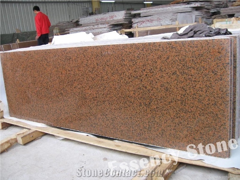 Polished Tianshan Red Granite Slab,Heaven Mountain Red Granite