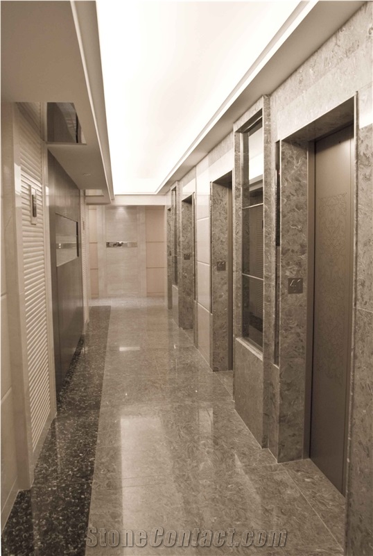 Burdur Cosmo Grey Marble Slabs, Polished Floor Tiles & Wall Covering Tiles