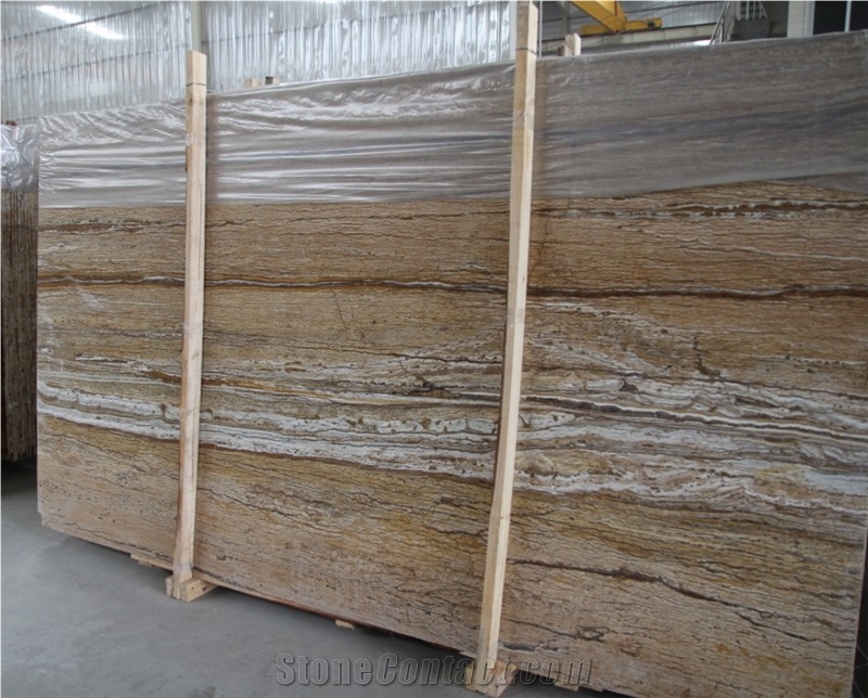 China Factory Price Francial Gold Wooden Marble Tile & Slab Red Dragon Polished Marble Tiles Big Slab