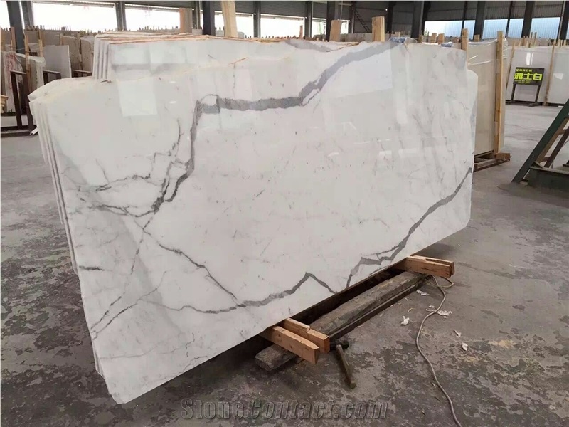 Arabescato Calacatta Statuario Carrera Carrara White Marble Slabs from