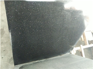 Qwn Quarry Black Galaxy Granite Slabs, India Black Granite