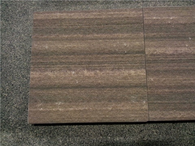China Purble Wooden Vein Sandstone, Slabs,Tile, Flooring Tile, Wallstone,Floor Covering