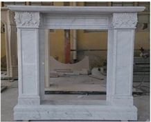 China Pure White Fireplace,China Hunan White Marble Fireplace, White Marble Carved Indoor Fireplace Mantel,Fire Hearth,Fireplace Surround, Fireplace Hearth, Handcarved Fireplace,Sculptured Fireplace